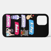 K-Pop, Ramen, Boba en Anime Pop Culture Fan Case-Mate iPhone Case (Achterkant (horizontaal))