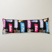 K-Pop, Ramen, Boba en Anime Pop Culture Fan Lichaamskussen (Achterkant)