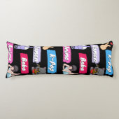 K-Pop, Ramen, Boba en Anime Pop Culture Fan Lichaamskussen (Voorkant)