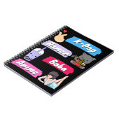 K-Pop, Ramen, Boba en Anime Pop Culture Fan Notitieboek (Linkerzijde)