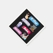 K-Pop, Ramen, Boba en Anime Pop Culture Fan Servet (Hoek)