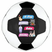 K-Pop, Ramen, Boba en Anime Pop Culture Fan Voetbal (Voorkant)