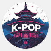 K-POP RONDE STICKER (Voorkant)