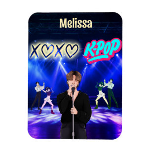 K-Pop Singer op het podium XoXo Love K-Pop Muziek Magneet
