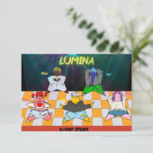 K-Pop Verjaardag Uitnodiging Briefkaart (Staand voorkant)