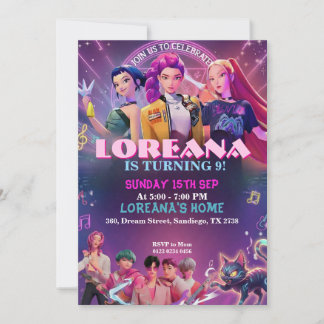 K-Pop verjaardagsfeest uitnodiging | elke leeftijd