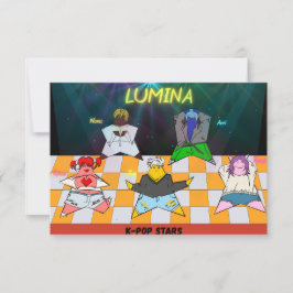 K-Pop verjaardagsuitnodiging briefkaart
