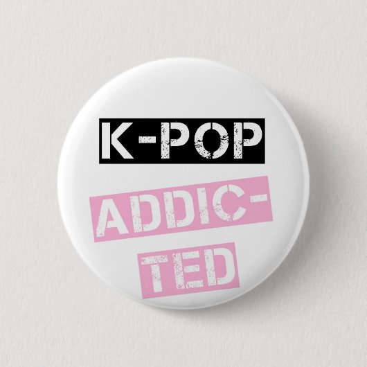 K-Pop verslaafd Ronde Button 5,7 Cm (Voorkant)