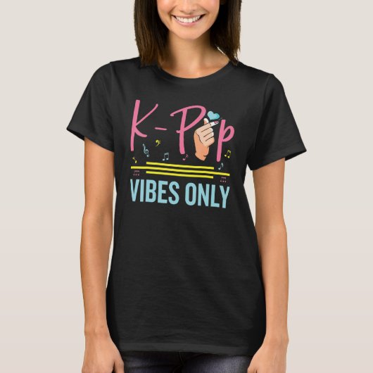 K-Pop Vibes South Korean Pop Music Kpop T-shirt (Voorkant)
