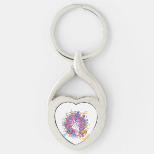 K-Pop Vingerhart Pop Art Design T-shirt Sleutelhanger