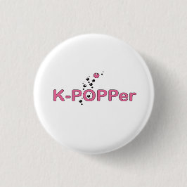 K-Popper roze Ronde Button 3,2 Cm