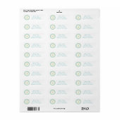 K Puntcirkeldiagram Adres label (Chartreuse) (Full Sheet)