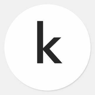 k ronde sticker