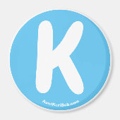 K Sky Blue Refkoelkast Magnet (Voorkant)