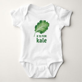 K staat voor KALE Green Veggie Alphabet K Romper