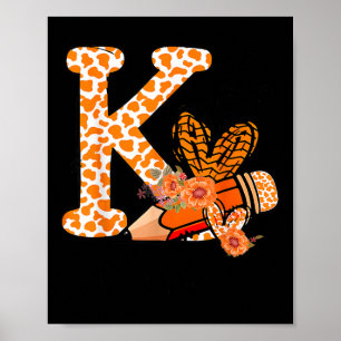 K staat voor Kindness Oranje Anti Pesten Unity Day Poster