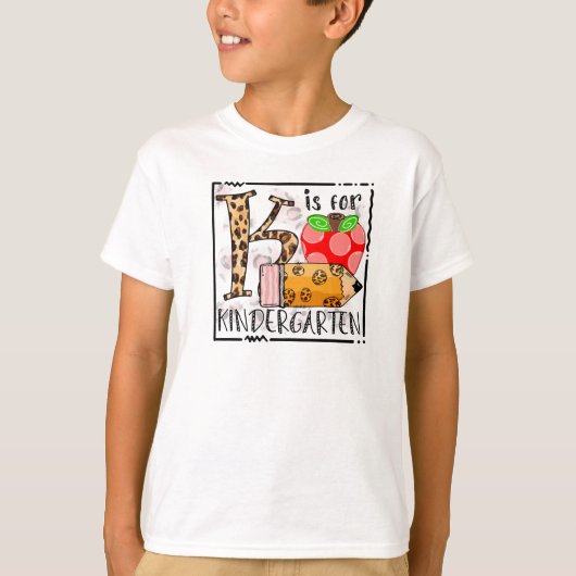 K staat voor kleuterschool t-shirt (Voorkant)