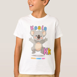 “K staat voor Koala” Alfabet T-shirt – Groei Elke