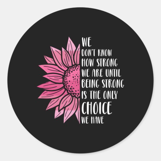 K Sterke krijger borstkankerbewustzijn Ronde Sticker (Voorkant)