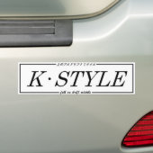 K Stijl bumper binnenste sticker (Op auto)
