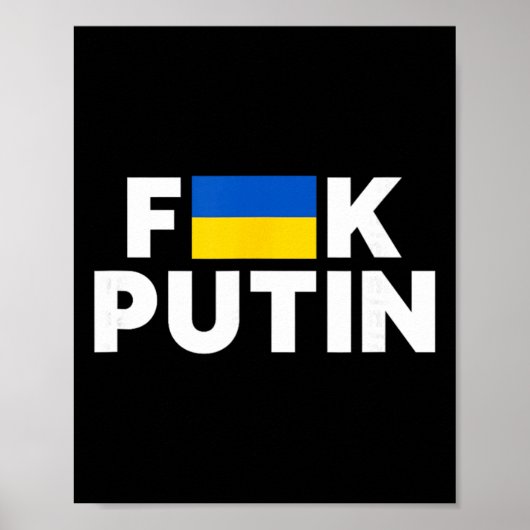 K##t Putin Ik Steun Oekraïne Poster (Voorkant)