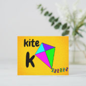k - visitekaartje briefkaart (Staand voorkant)