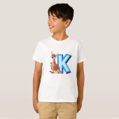 K voor kangoeroe t-shirt (Voorkant volledig)