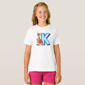 K voor kangoeroe t-shirt (Voorkant volledig)