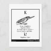 K was een ijsvogel briefkaart (Voorkant)