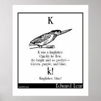 K was een ijsvogel poster