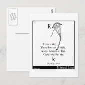 K was een mijlpaal briefkaart (Voorkant / Achterkant)