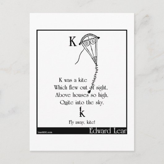 K was een mijlpaal briefkaart (Voorkant)