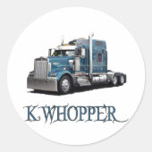 K Whopper Ronde Sticker (Voorkant)