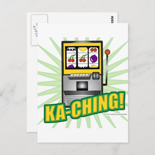 Ka-Ching Big Money! Briefkaart (Voorkant / Achterkant)