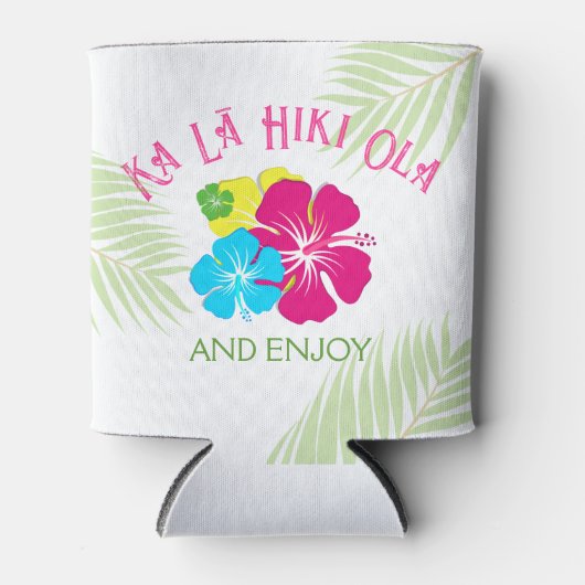 Ka Lā Hiki Ola Tropical Luau Party Favor Blikjeskoeler (Voorkant)