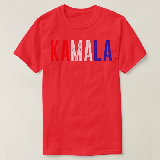 KA MA LA Kamala Rood Wit Blauw TShirt 2 (Design voorkant)