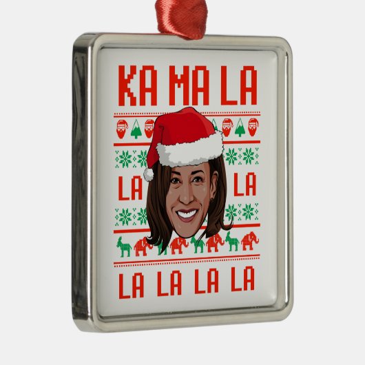KA MA LA LA HARRIS CARD METALEN ORNAMENT (Rechts)