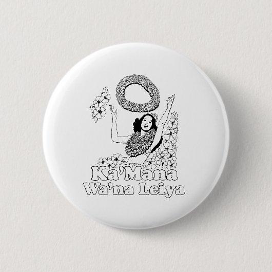 KA' MANA WANA LEIYA RONDE BUTTON 5,7 CM (Voorkant)