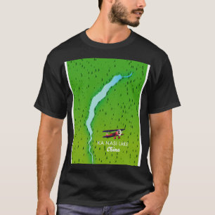 Ka Nasi Lake China kaart T-shirt