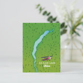 Ka Nasi-meer China kaart (Staand voorkant)