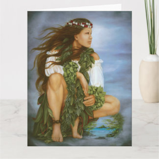 "Ka No'ono'o" painting by Lori Higgins. 8.5x11 Kaart