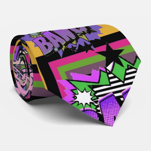 Ka-Pow, Bang, Splat Stropdas (Opgerold)