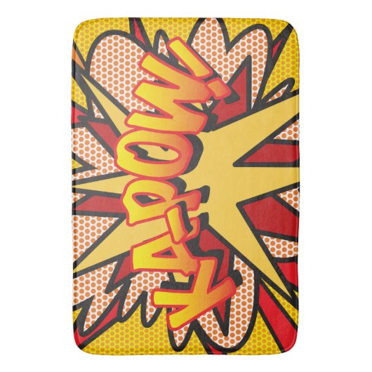 KA-POW Fun Retro Comic Book Pop Art Badmat (Voorkant Verticaal)