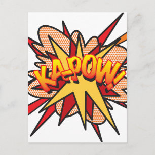 KA-POW Fun Retro Comic Book Pop Art Briefkaart