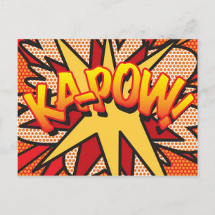 KA-POW Fun Retro Comic Book Pop Art Briefkaart
