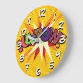 KA-POW Fun Retro Comic Book Pop Art Grote Klok (Hoek)