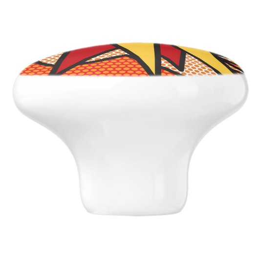 KA-POW Fun Retro Comic Book Pop Art Keramische Knop (Zijkant)