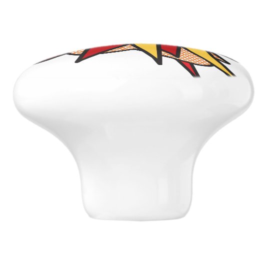 KA-POW Fun Retro Comic Book Pop Art Keramische Knop (Zijkant)