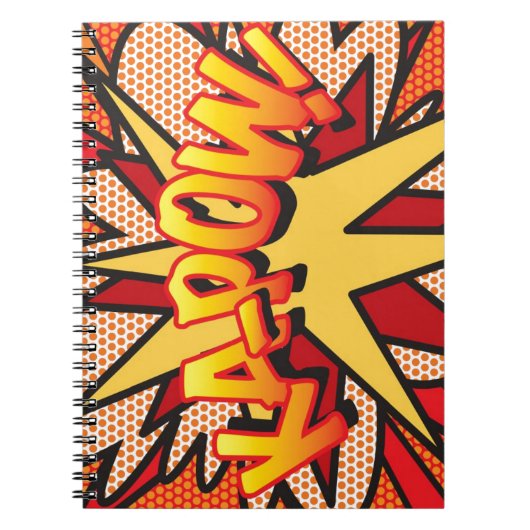 KA-POW Fun Retro Comic Book Pop Art Notitieboek (Voorkant)