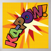 KA-POW Fun Retro Comic Book Pop Art Poster (Voorkant)